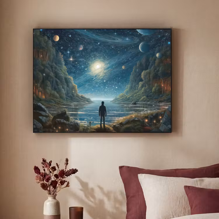 Art Frame - Gebergte - Water - Maan - Sterren — 3