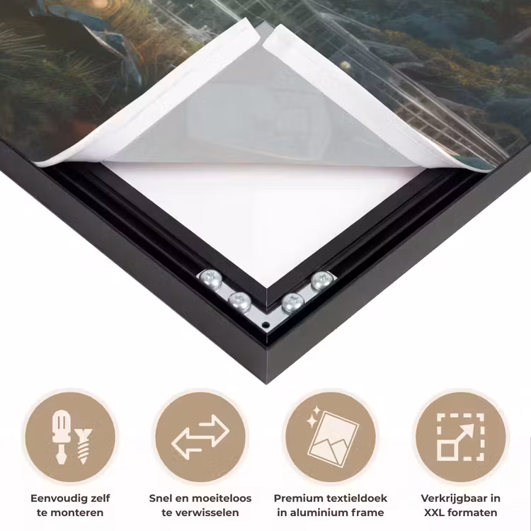 Art Frame - Gebergte - Water - Maan - Sterren — 4