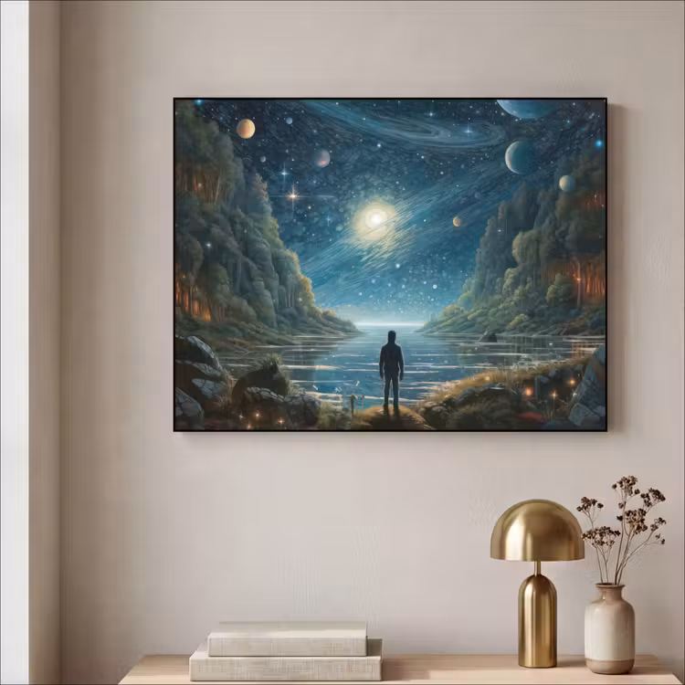 Art Frame - Gebergte - Water - Maan - Sterren — 5