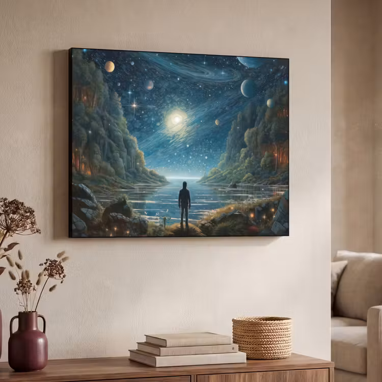 Art Frame - Gebergte - Water - Maan - Sterren — 7