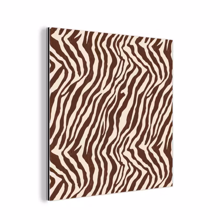 Aluminium schilderij - Zebra - Patroon - Zwart - Wit