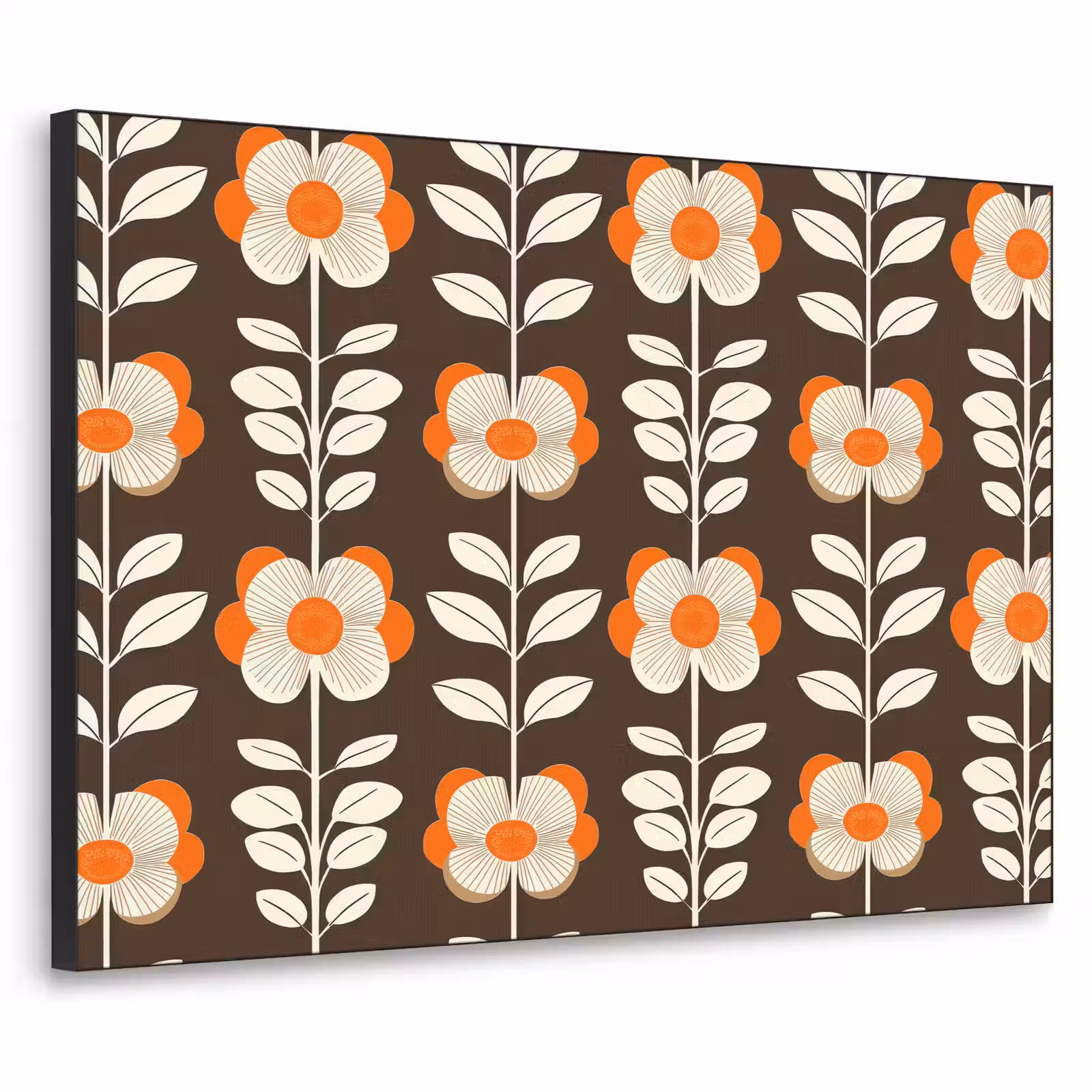 Art Frame - Bloemen - Retro - Bruin — 1