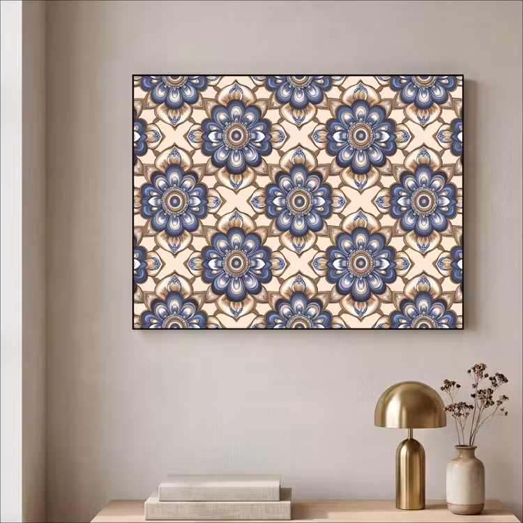 Art Frame - Floraal - Ornament - Blauw — 5