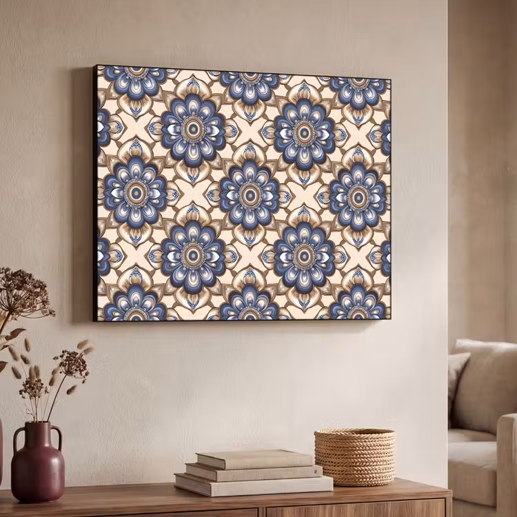 Art Frame - Floraal - Ornament - Blauw — 7