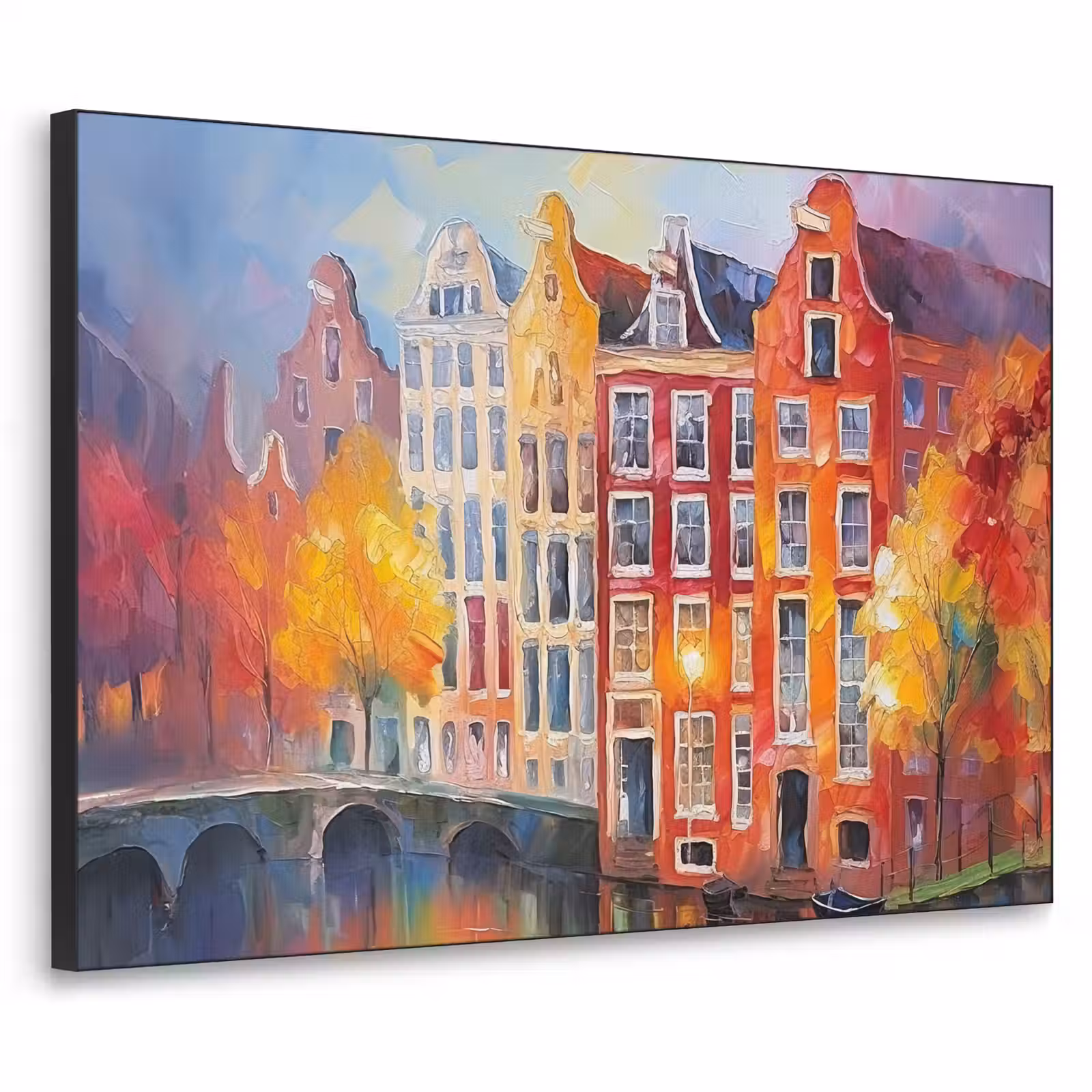 Art Frame - Grachtenpanden - Kunst - Schilderij - Amsterdam — 1