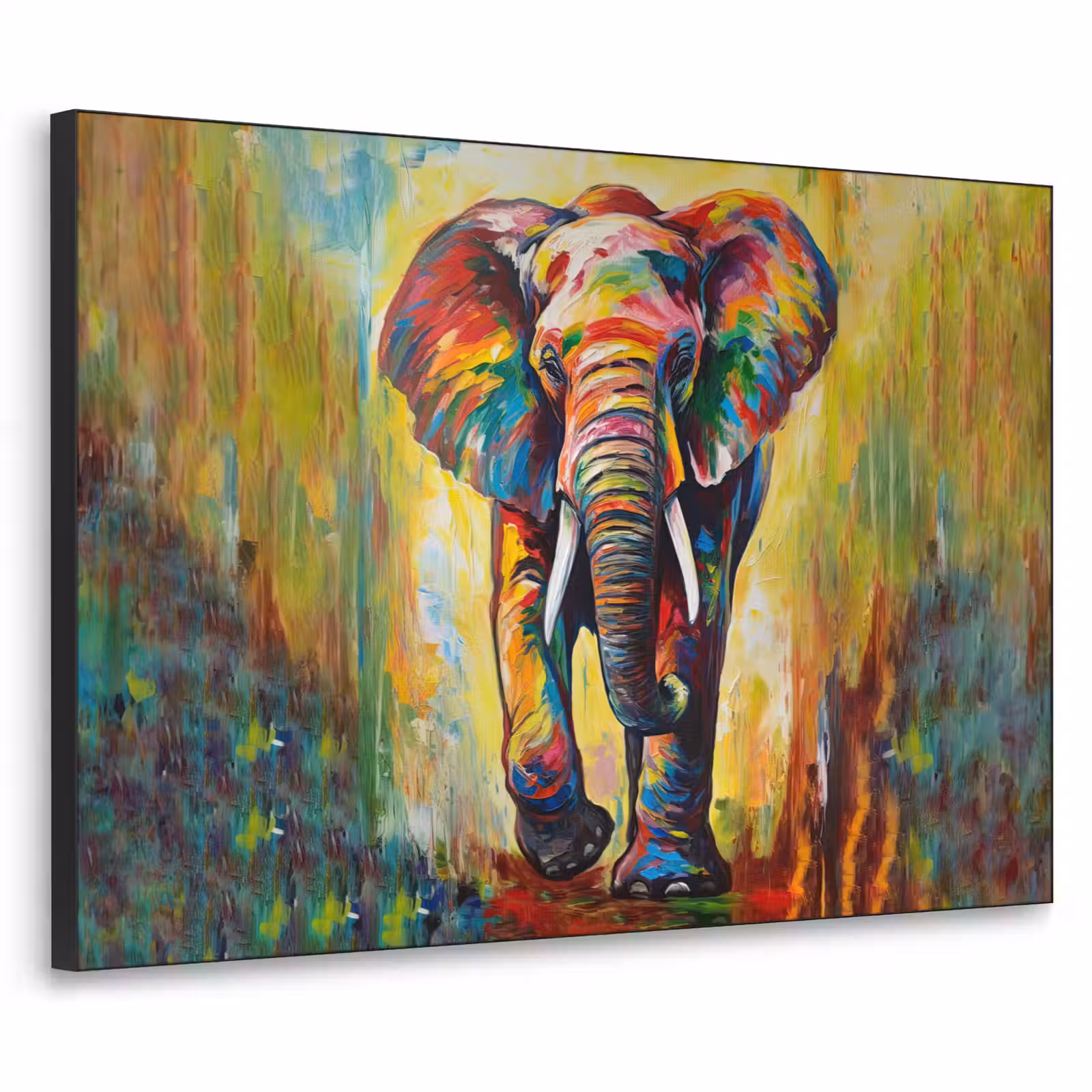 Art Frame - Olifant - Kunst - Schilderij - Dieren - Regenboog — 1