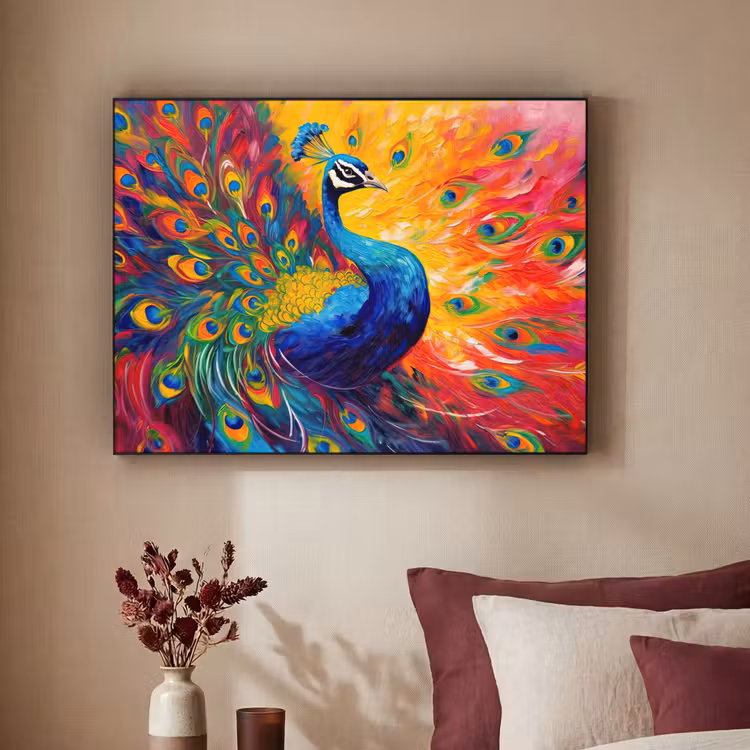 Art Frame - Pauw - Kunst - Schilderij - Pauwenveren — 3