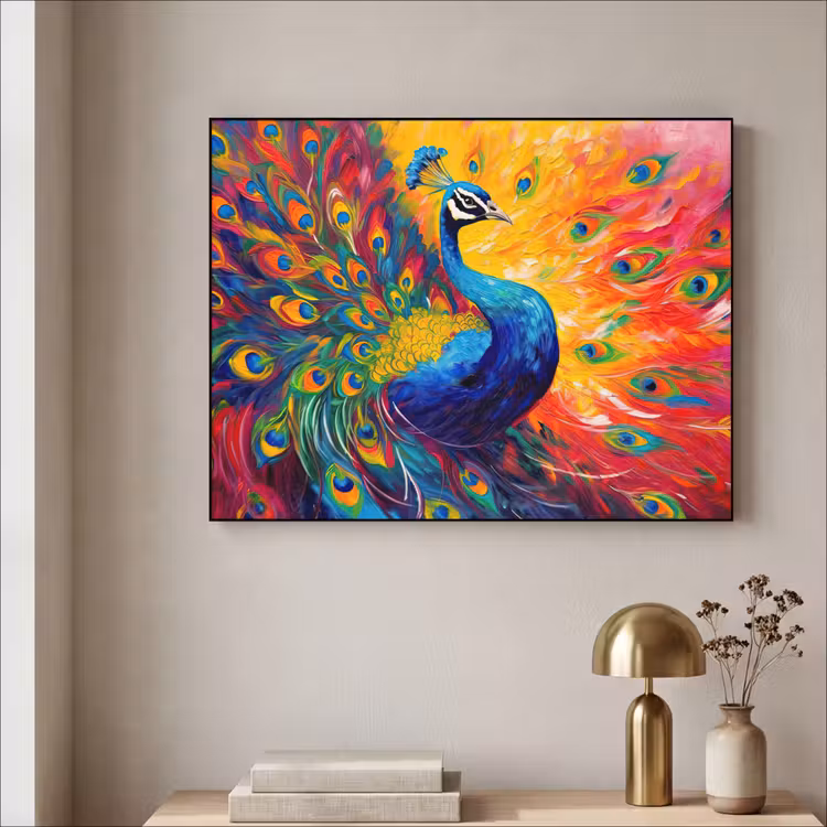 Art Frame - Pauw - Kunst - Schilderij - Pauwenveren — 5