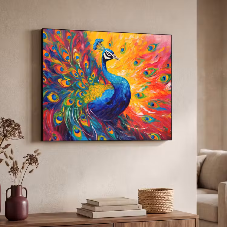 Art Frame - Pauw - Kunst - Schilderij - Pauwenveren — 7