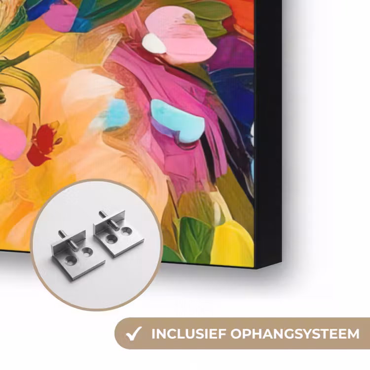 Art Frame - Schilderij - Olieverf - Bloemen - Regenboog — 6