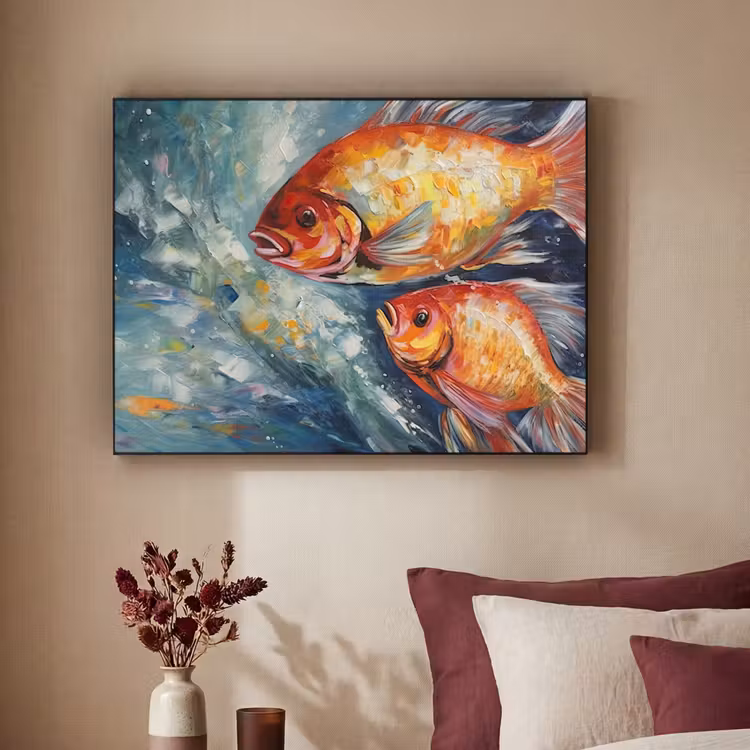 Art Frame - Vissen - Water - Dieren - Kunst - Olieverf — 3