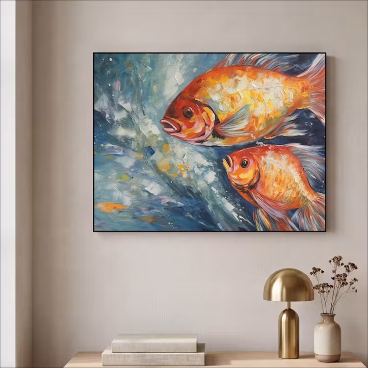 Art Frame - Vissen - Water - Dieren - Kunst - Olieverf — 5