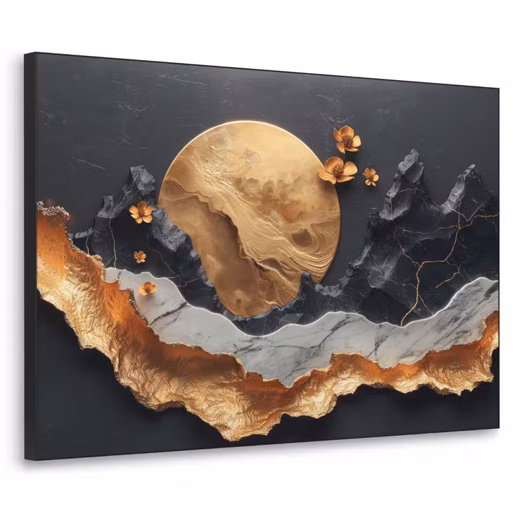Art Frame - Kunst - Goud - Modern - Abstract — 1