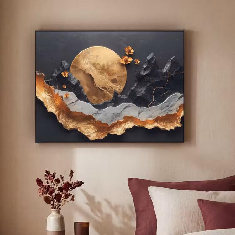 Art Frame - Kunst - Goud - Modern - Abstract — 3