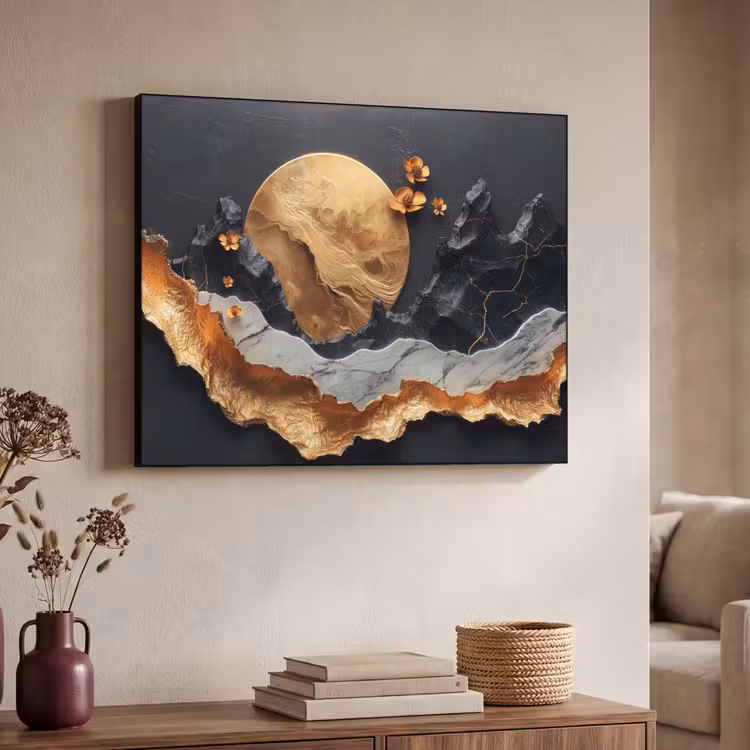 Art Frame - Kunst - Goud - Modern - Abstract — 7