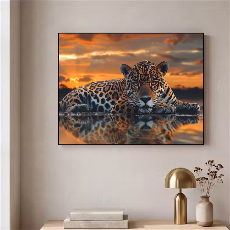 Art Frame - Natuur - Luipaard - Dier - Zonsondergang - Modern — 5