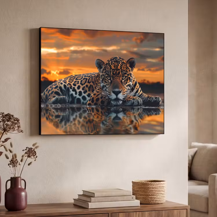 Art Frame - Natuur - Luipaard - Dier - Zonsondergang - Modern — 7