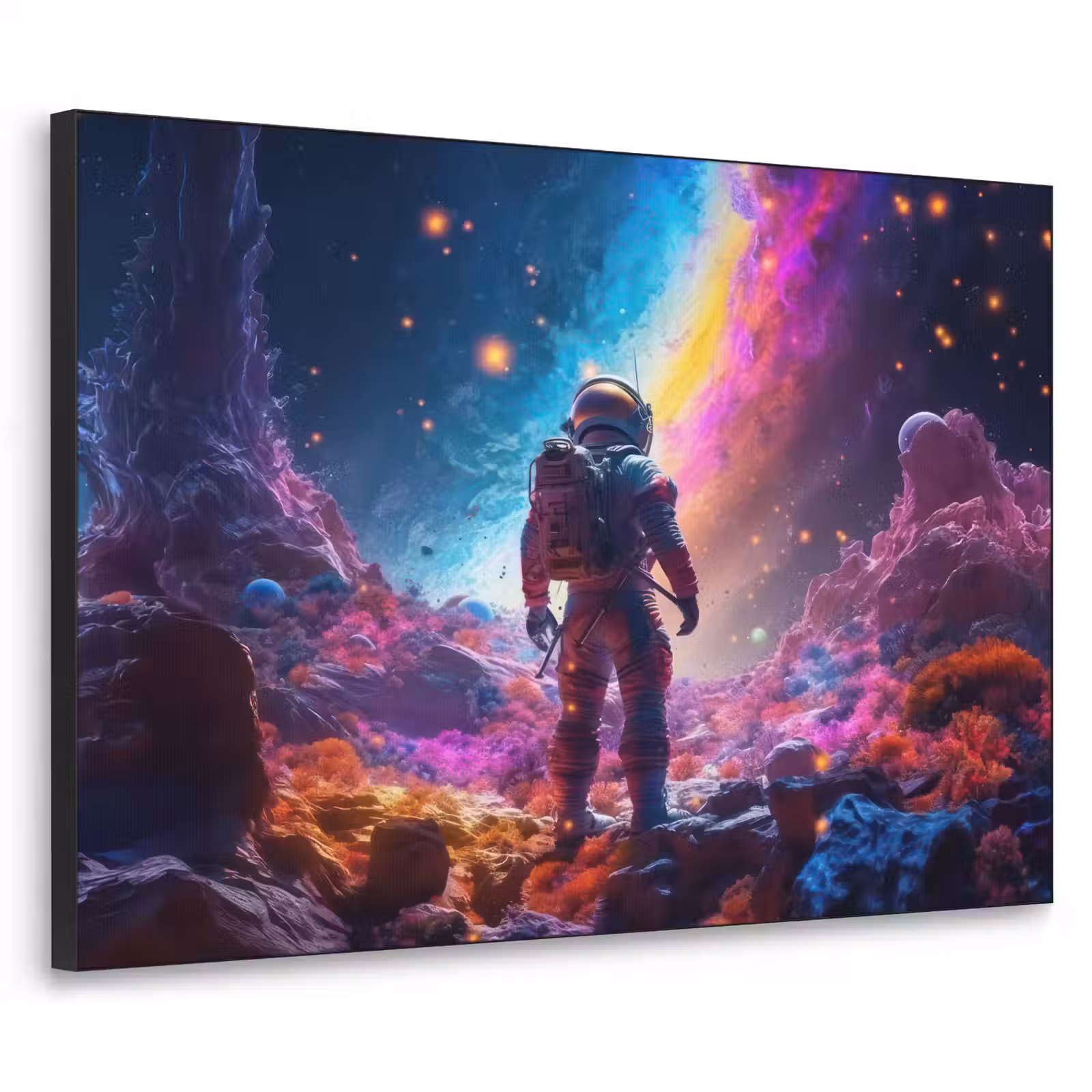 Art Frame - Ruimte - Astronaut - Neon - Sterren — 1