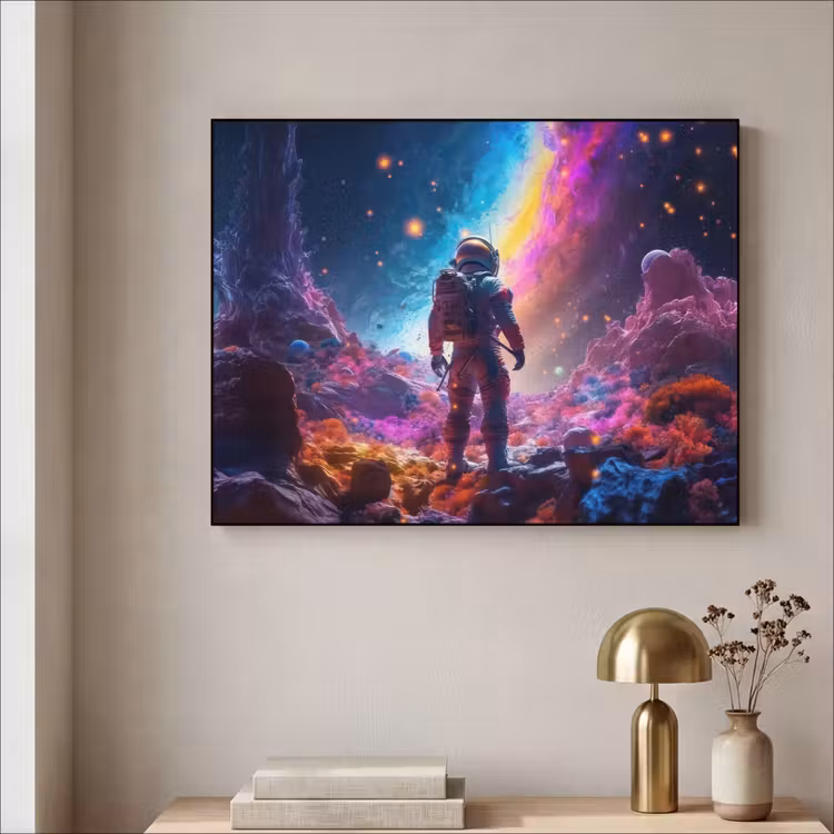 Art Frame - Ruimte - Astronaut - Neon - Sterren — 5