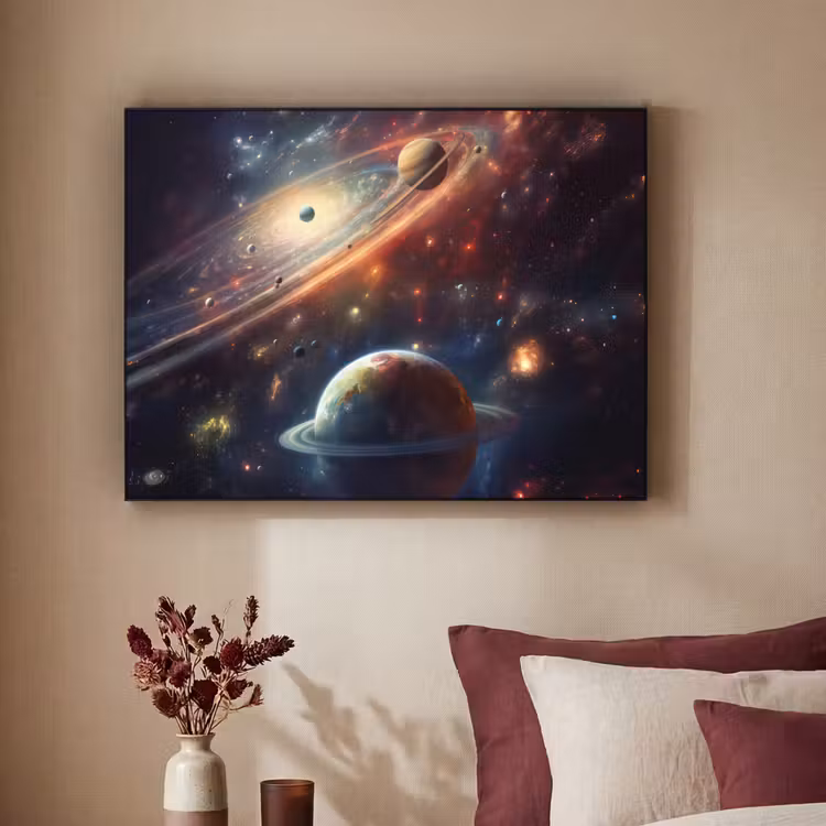 Art Frame - Ruimte - Planeten - Neon - Sterren — 3