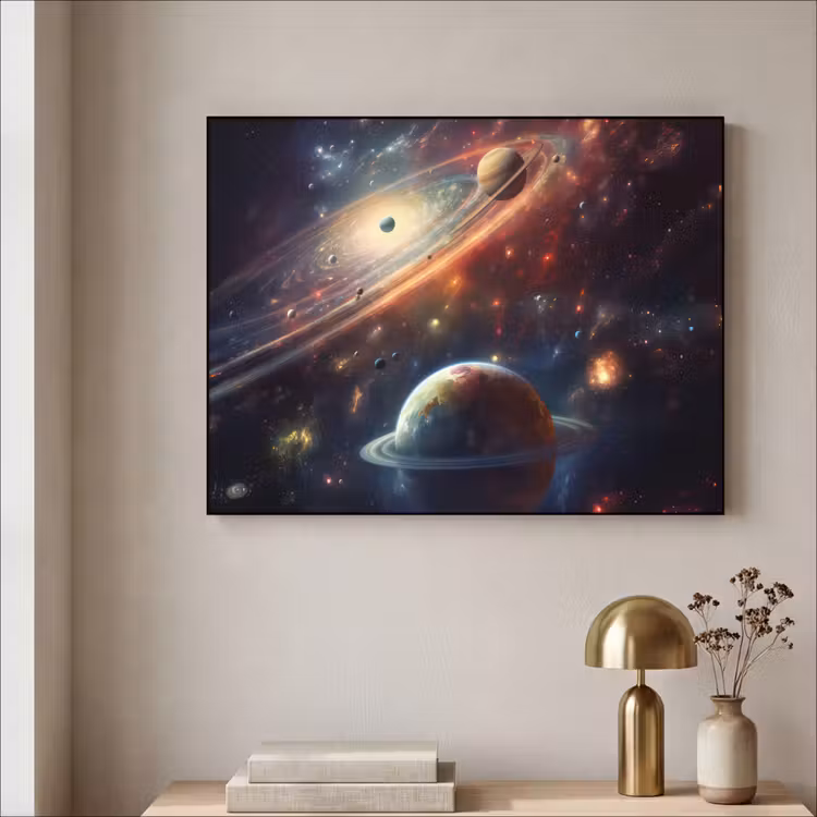 Art Frame - Ruimte - Planeten - Neon - Sterren — 5