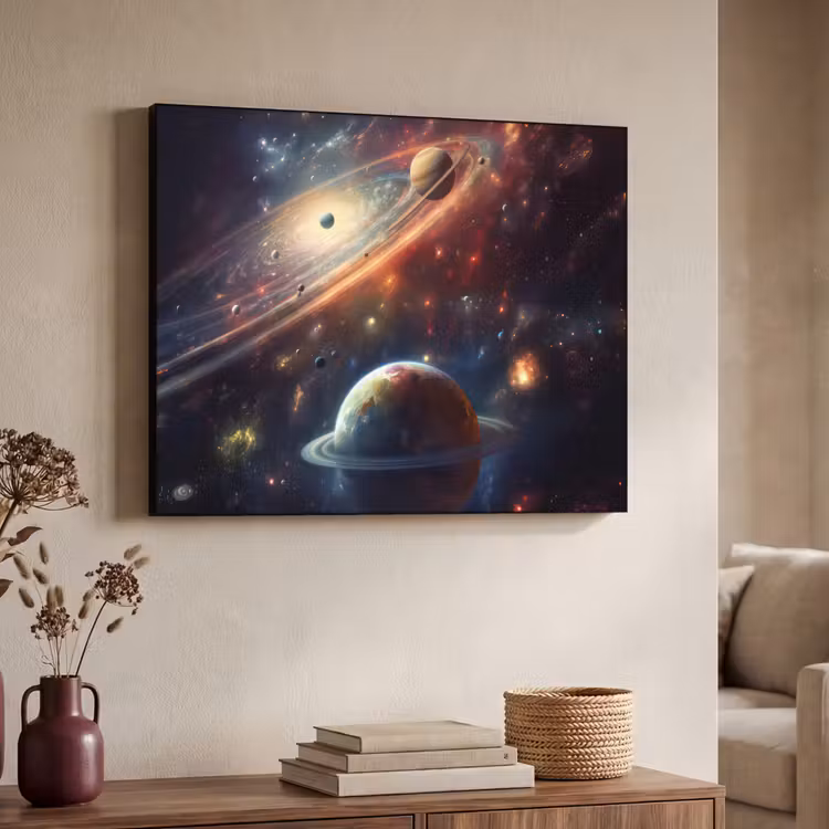 Art Frame - Ruimte - Planeten - Neon - Sterren — 7