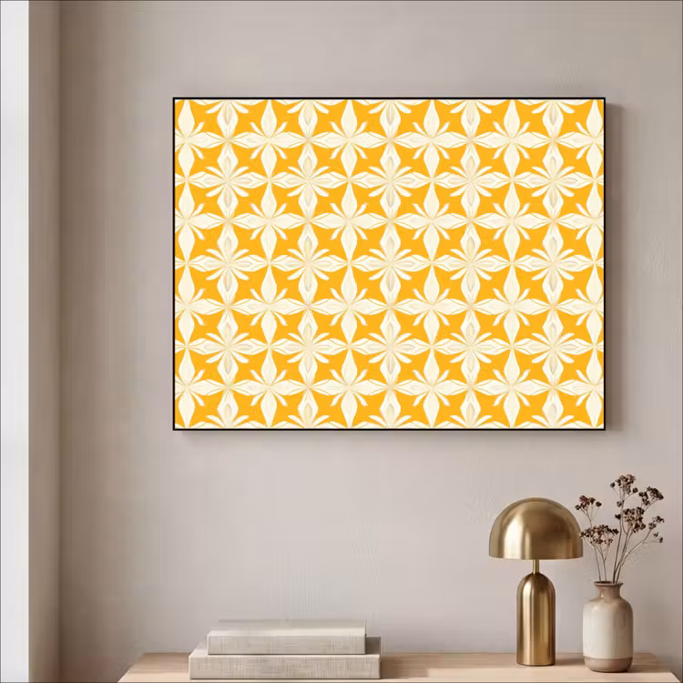 Art Frame - Patroon - Retro - Geel — 5
