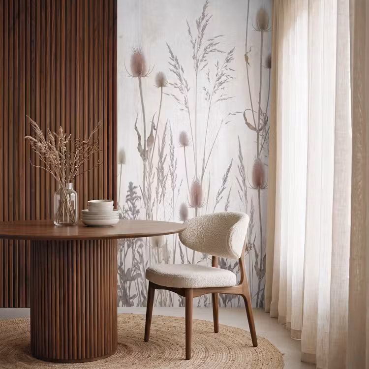 Behang - Droogbloemen Grassen Beige — 4