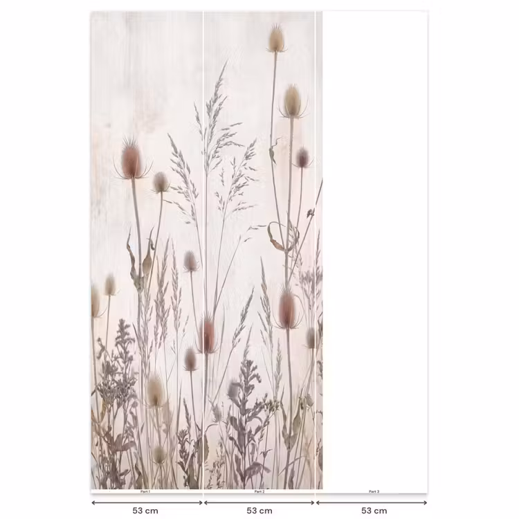 Behang - Droogbloemen Grassen Beige — 6