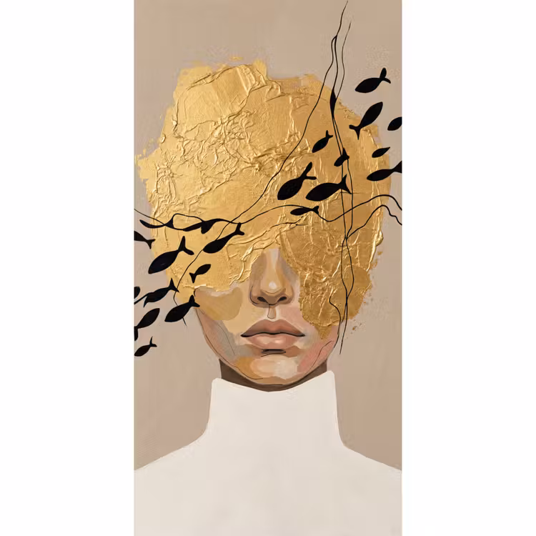 Behang - Modern - Vrouw - Goud — 2
