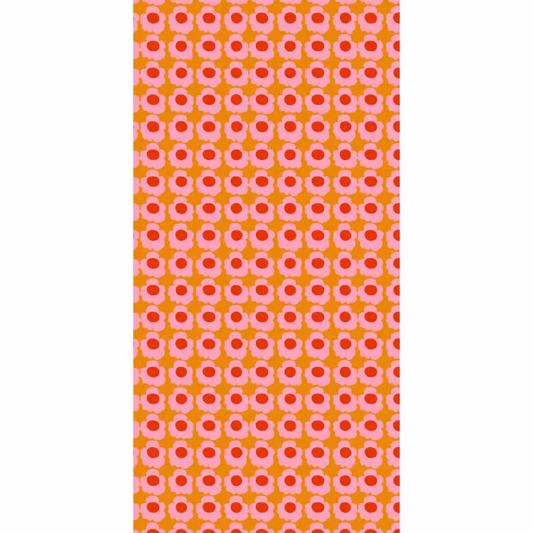 Behang - Retro - Bloemen - Roze — 2