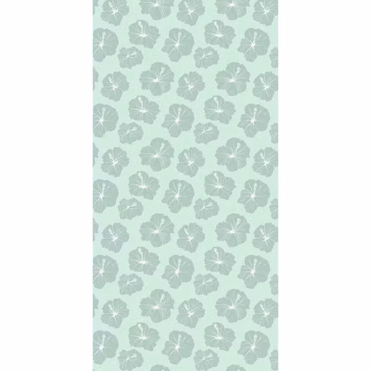 Behang - Bloemen - Hibiscus - Mint — 2