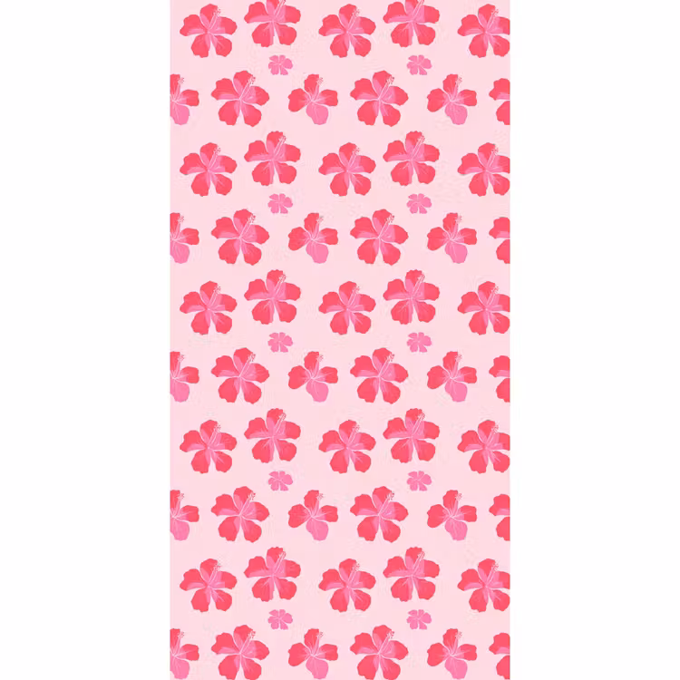 Behang - Hibiscus - Bloemen - Roze — 2