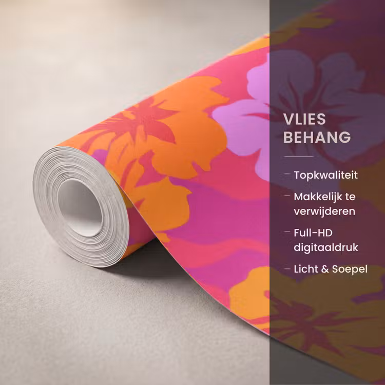 Behang - Zomers - Hibiscus - Kleurrijk — 3