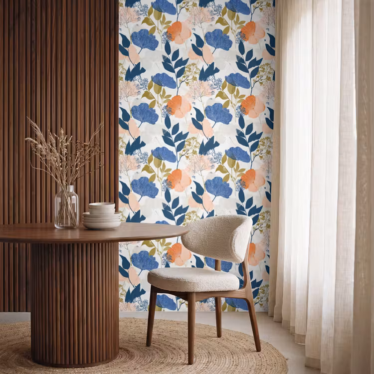 Behang - Bloemen - Botanisch - Kleurrijk β 4