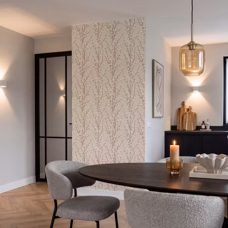 Behang - Katoen - Natuur - Taupe — 5