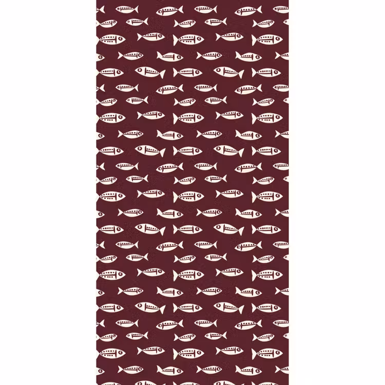 Behang - Vissen - Grafisch - Patroon - Donker — 2