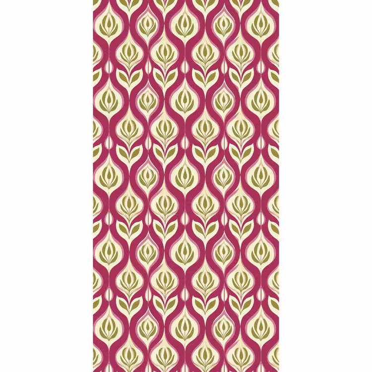 Behang - Retro - Floraal - Paars — 2