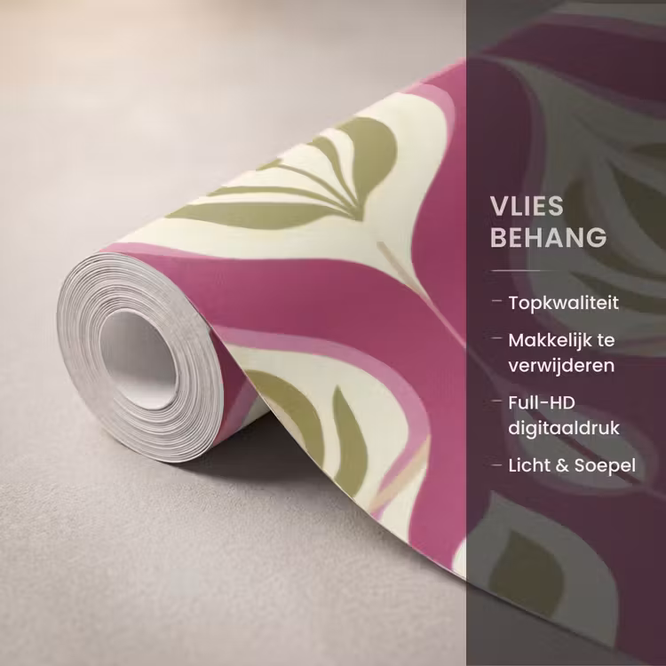 Behang - Retro - Floraal - Paars — 3