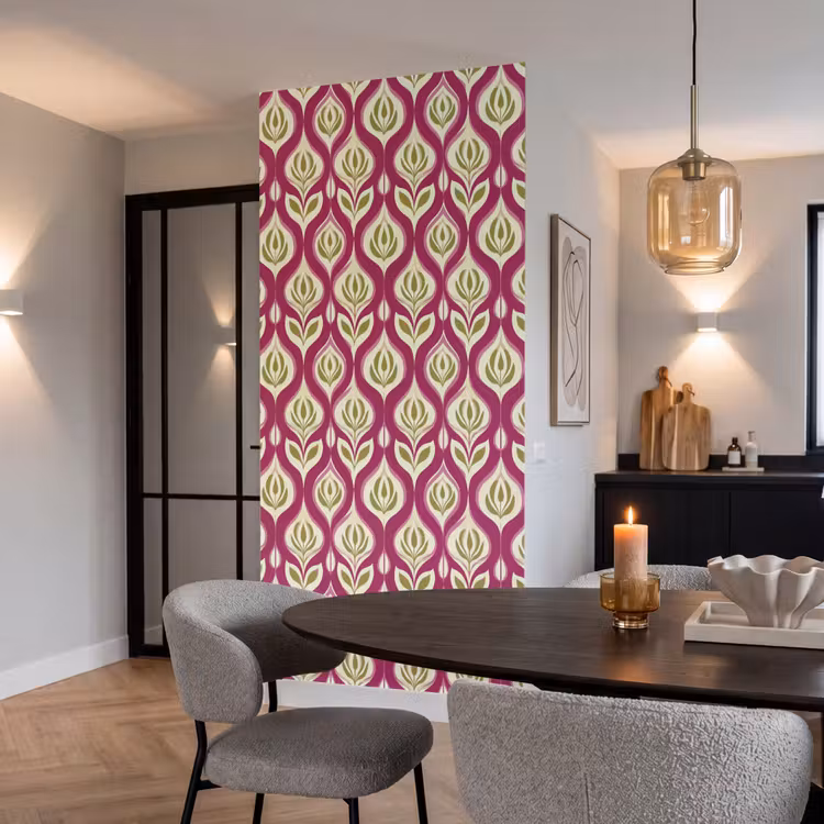 Behang - Retro - Floraal - Paars — 5
