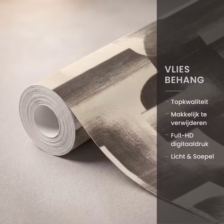 Behang - Abstract - Retro - Zwart β 3