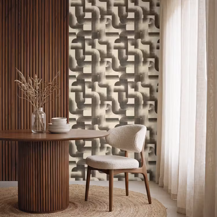 Behang - Abstract - Retro - Zwart β 4