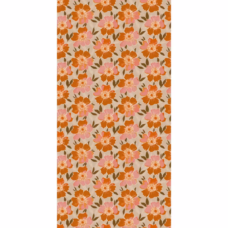 Behang - Bloemen - Motief - Retro — 2