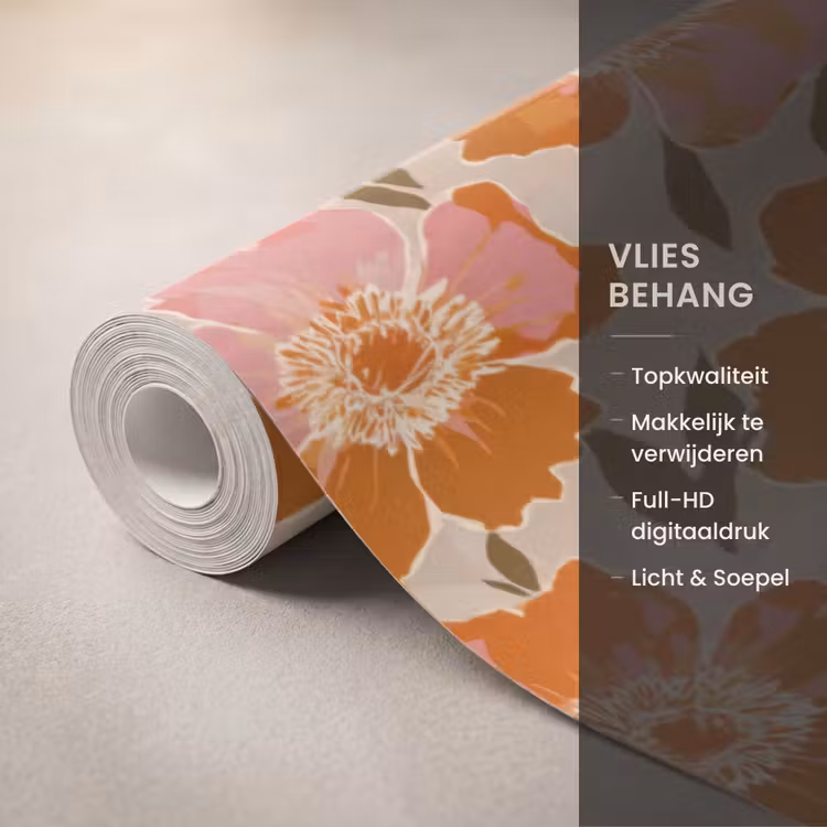 Behang - Bloemen - Motief - Retro — 3