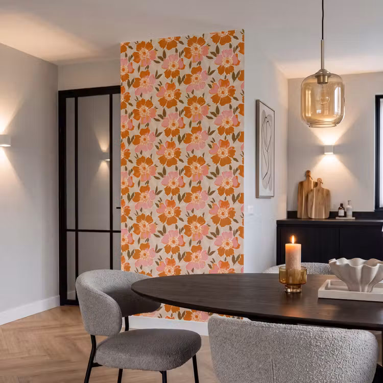 Behang - Bloemen - Motief - Retro — 5