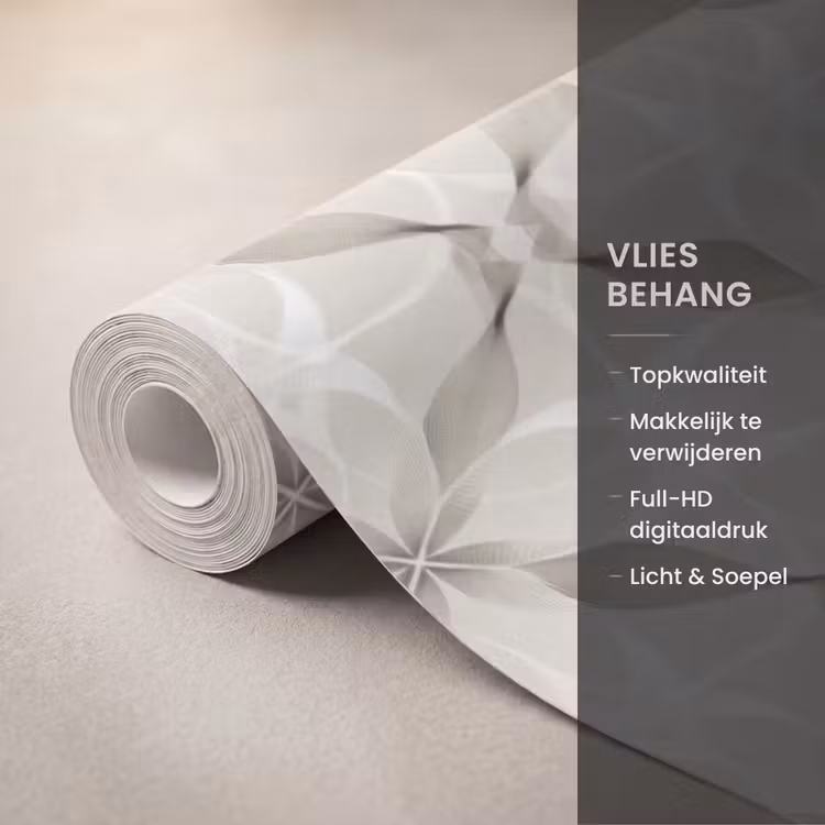 Behang - Grafisch - Patroon - Grijs — 3