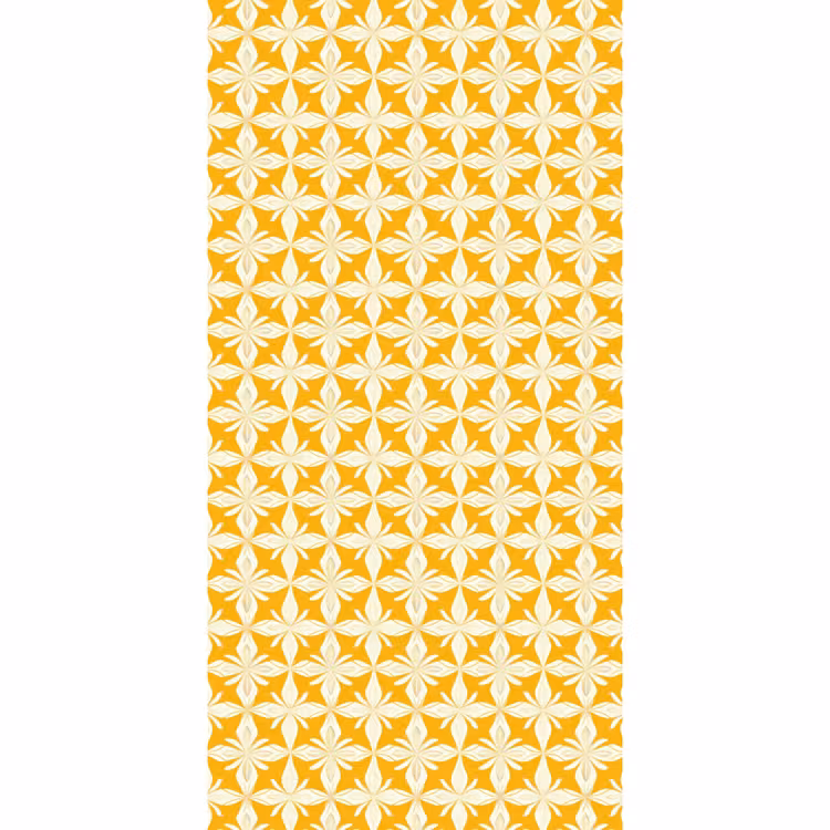 Behang - Patroon - Retro - Geel — 2
