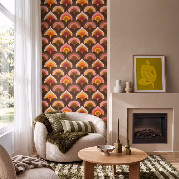 Behang - Patroon - Retro - Kleurrijk — 1