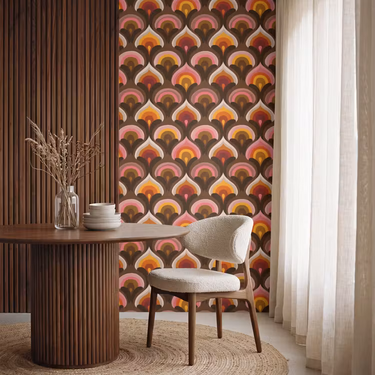 Behang - Patroon - Retro - Kleurrijk — 4