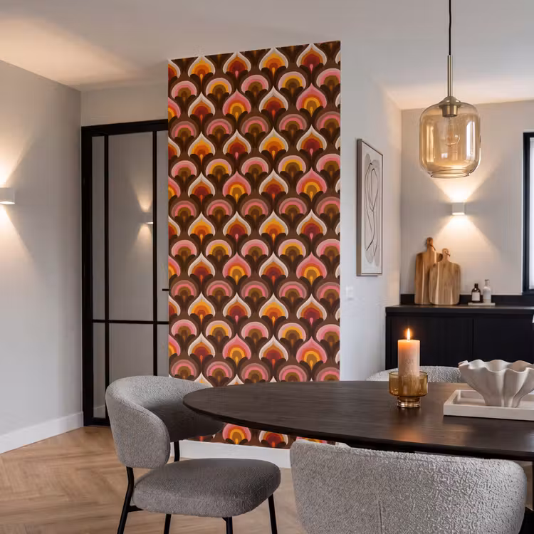 Behang - Patroon - Retro - Kleurrijk — 5